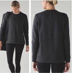 Lululemon Yes Crew Neck Pullover Fleece Lined Sweatshirt with Side Zippers 4